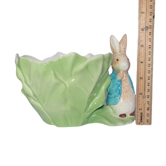 Beatrix Potter Flower Pot Planter Peter Rabbit Lettuce 1998 Easter Teleflora - Picture 8 of 9